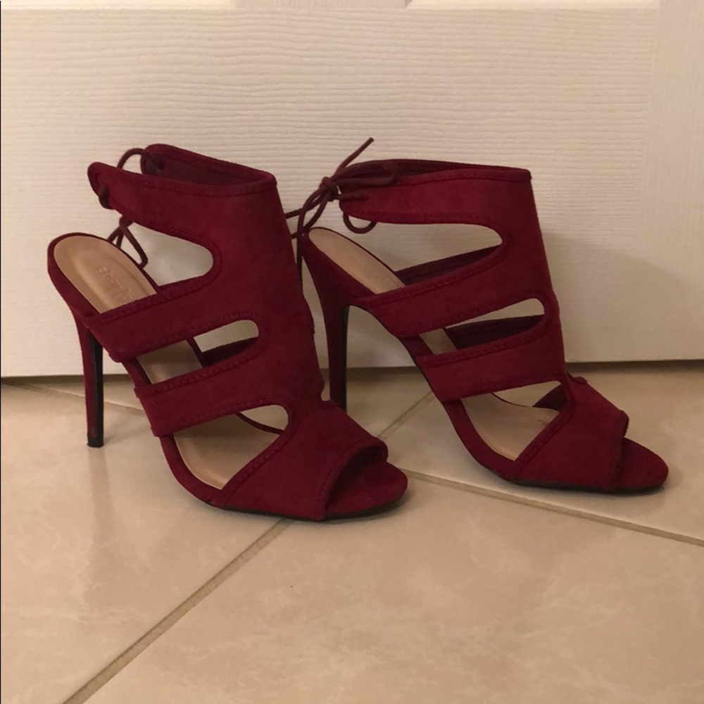 Deep red sexy night out shoes!